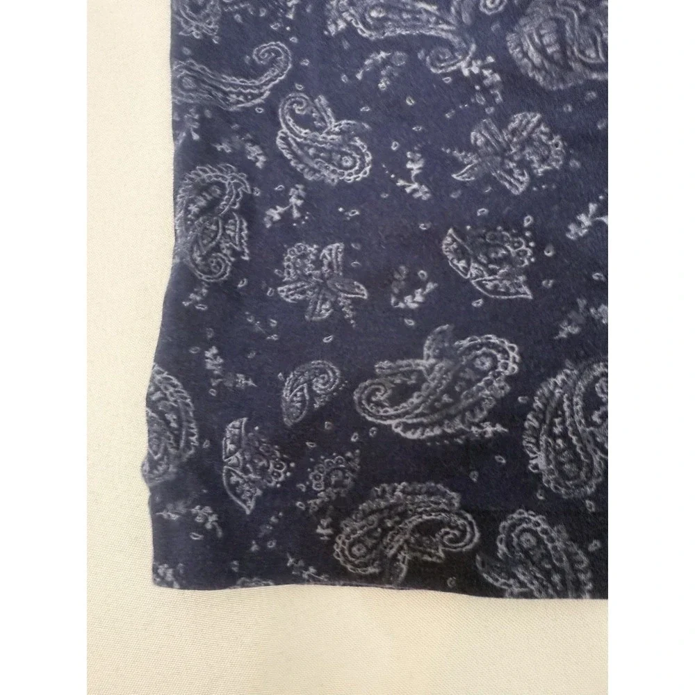 Polo Ralph Lauren Navy Paisley Print Cotton Short Sleeve Polo Shirt Mens XXL‎